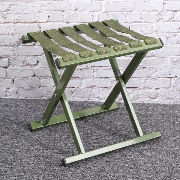 

outdoor foldable stool portable convenient aluminium alloy simple for camping (green) fishing accessories