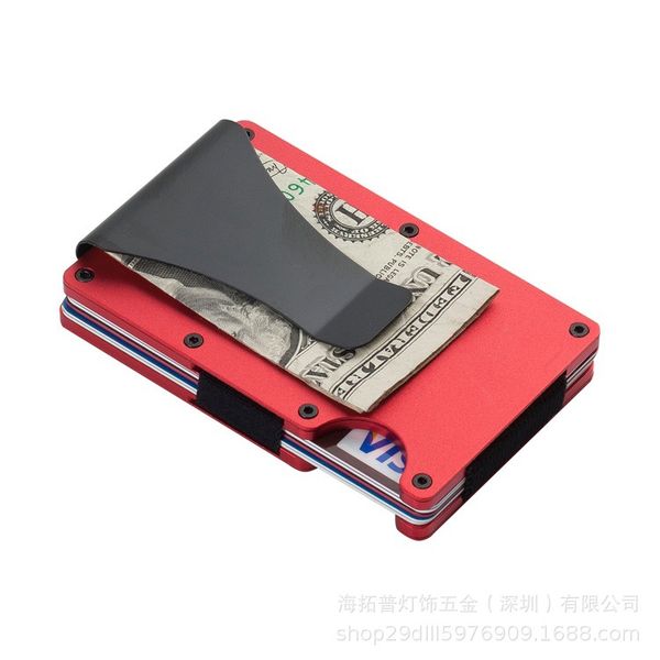 

engraving name card holder rfid blocking metal men wallet purse male business credit cardholder carteira masculina billetera zd-03, Brown;gray