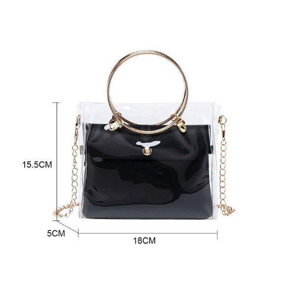 

evening bags small handbag shoulder bag chain satchel transparent purse crossbody tote for women girls j60d
