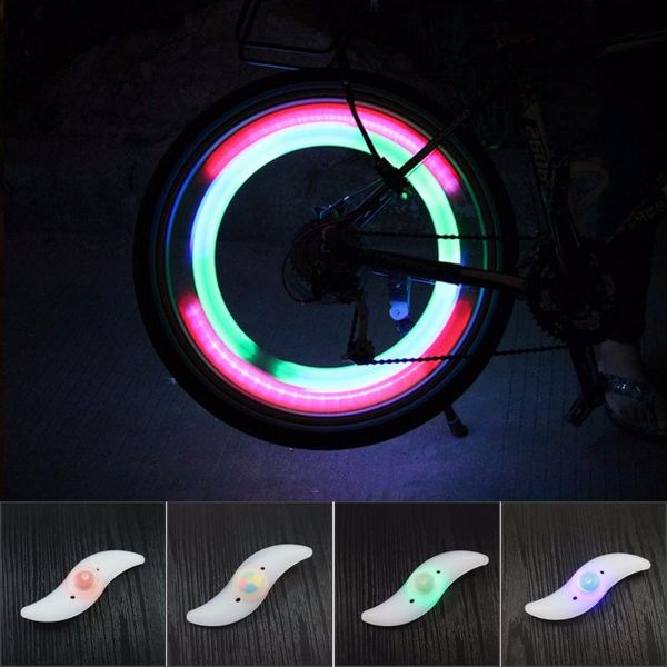 

outdoor bicycle 1pc willow shape led wheel spoke light waterproof bike cycling accessories lamp lights