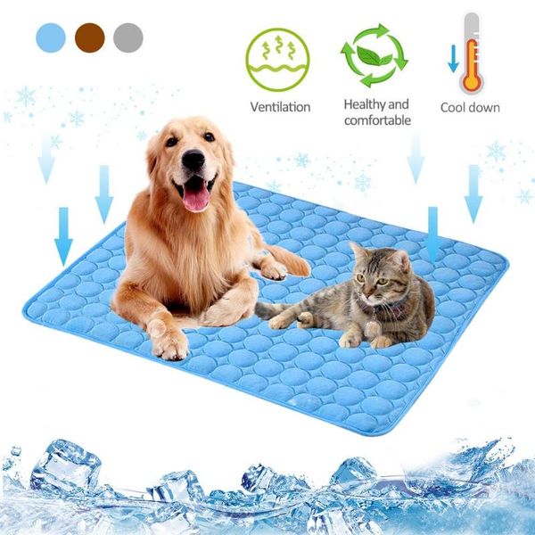 

kennels & pens 2021 summer pet dog cooling mats cats sofa bed for heat mat floor cat product supply