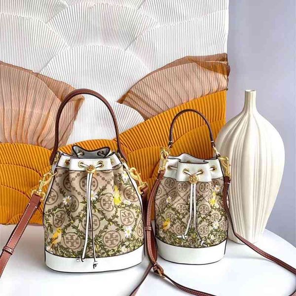 

70% off women's bag flower bucket tote single shoulder canvas messenger bag handbag metal buckle purse cyber monday