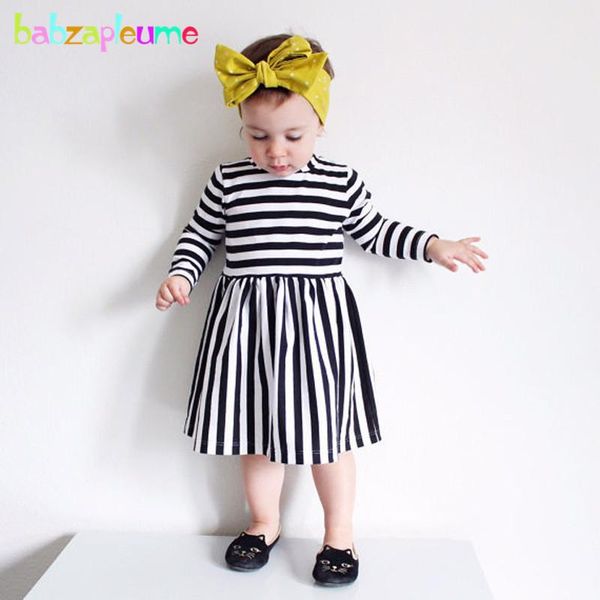 

girl's dresses spring autumn kids for girls 2021 fashion stripe long sleeve baby clothes princess dress children clothing bc1111-1, Red;yellow