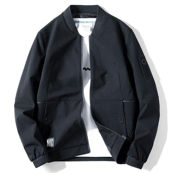

men's jackets men's stand collar jacket 2021 short windbreaker, Black;brown