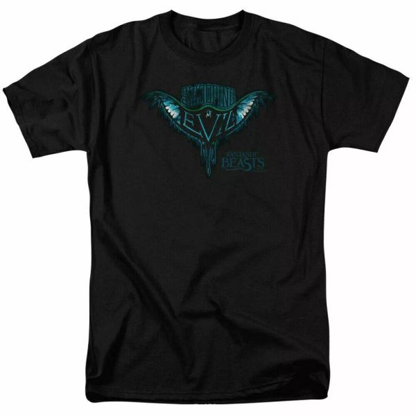 

fantastic beasts swooping evil t shirt mens licensed movie tee black, White;black