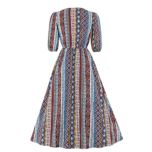 

style casual dresses fall printed waist slim long dress 2271, Black;gray