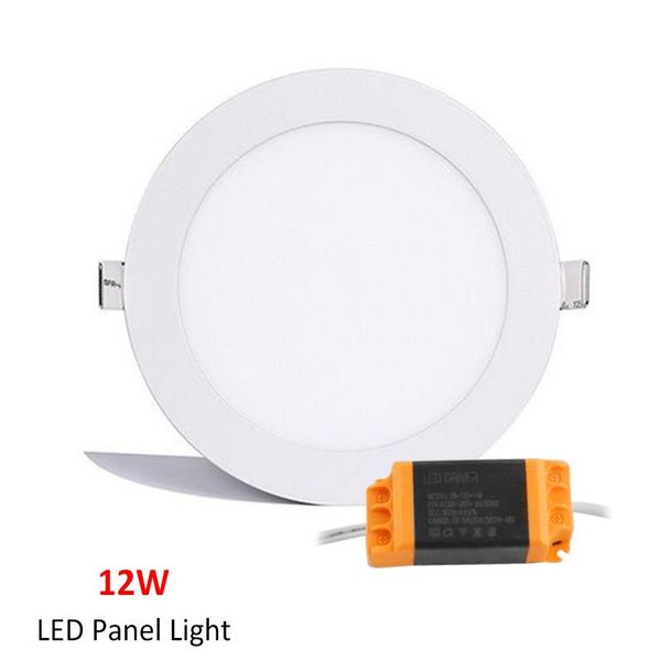 

round/square led panel light ultra thin ac85-265v driver included recessed ceiling lamps for indoor lighting lights