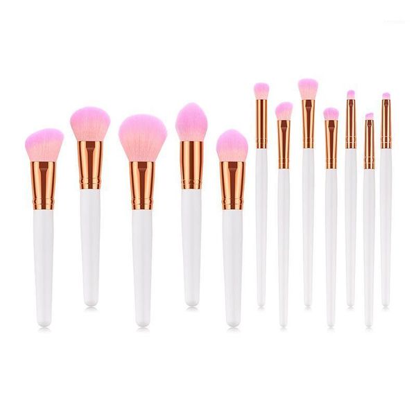 

12pcs makeup brushes set white handle soft hair blusher cosmetics tools ey6691