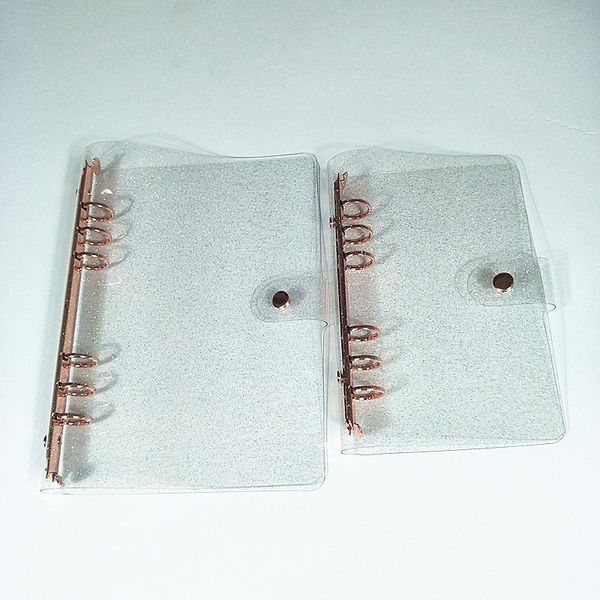 

a6/a5 glittery bling binder notebook cover diary agenda planner school stationery notebooks and journals notepads, Purple;pink