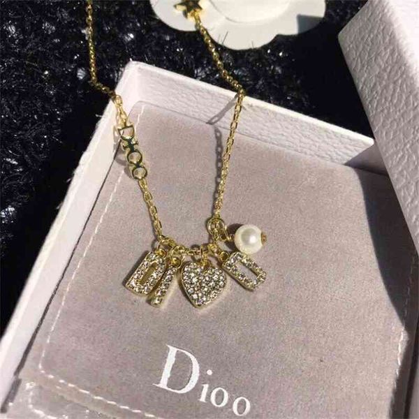 

special offer 75% off outlet online family year new love letter full pearl necklace personality necklace, Silver