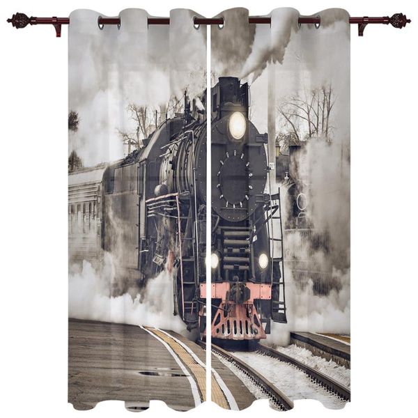 

exquisite home luxury curtains old train image living room dining bedroom el translucent curtain & drapes