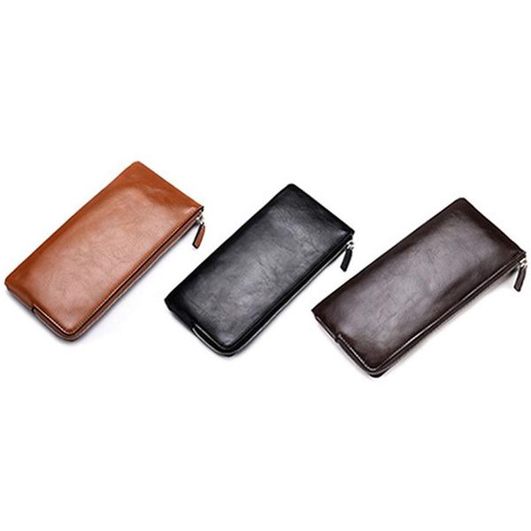 

men wallets classic long style card holder quality zipper large capacity big for cell phone wallet, Red;black