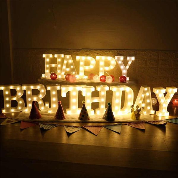 

decorative letters led lights numbers lamp 26 english alphabet battery romantic wedding party decoration novelty items