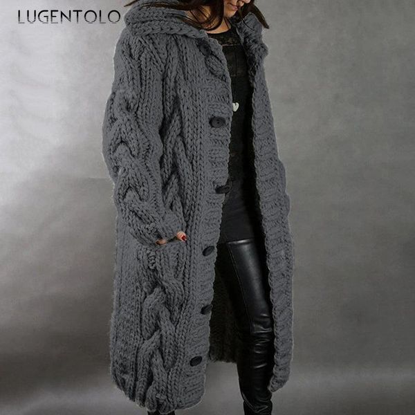 

women's knits & tees cardigan sweater women knitted large size loose single-breasted female casual pocket street autumn winter sweaters, White