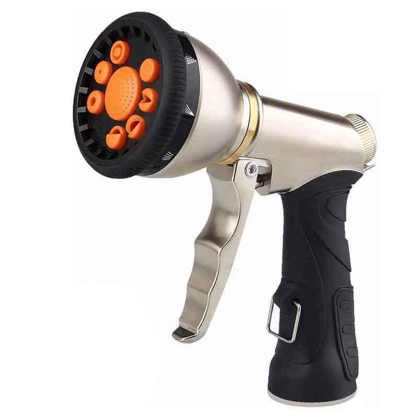 

hose nozzle sprayer heavy with 9 adjustable modes garden water gun & snow foam lance