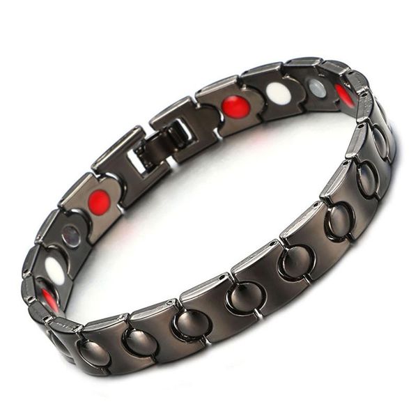 

charm bracelets men healthy magnetic bracelet health care elements relieve fatigue improve sleep magnets bangles lovers gift, Golden;silver