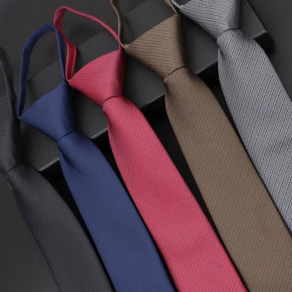 

neck ties men's lazy tie solid color skinny zipper red black blue brown slim necktie wedding party suit dress shirt accessories gift, Blue;purple
