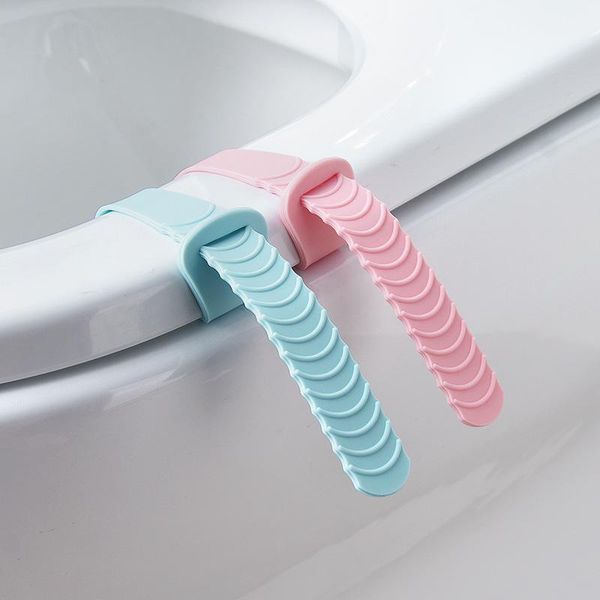 

toilet seat covers 2pcs closestool handle silicone foldable adjustable sanitary potty lifter band cover belt mention lifters