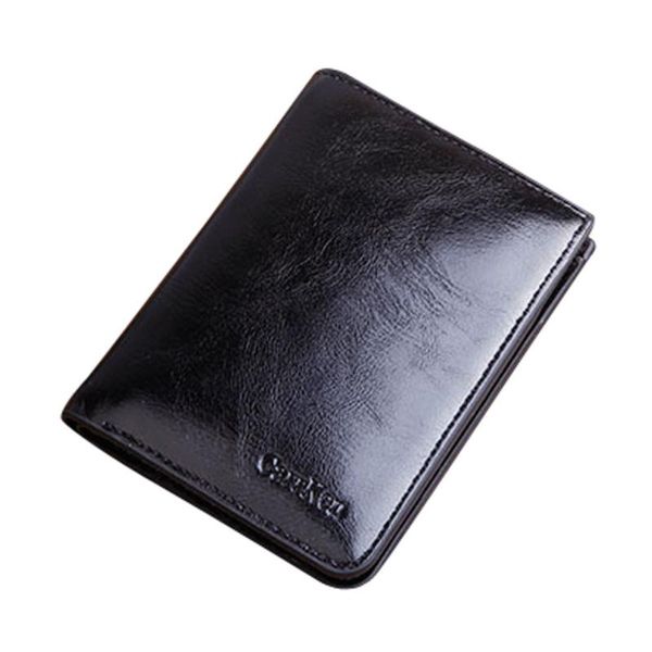 

wallets men fashion solid color bright surface open multi card position wallet men's vertical shiny multi-card holder, Red;black