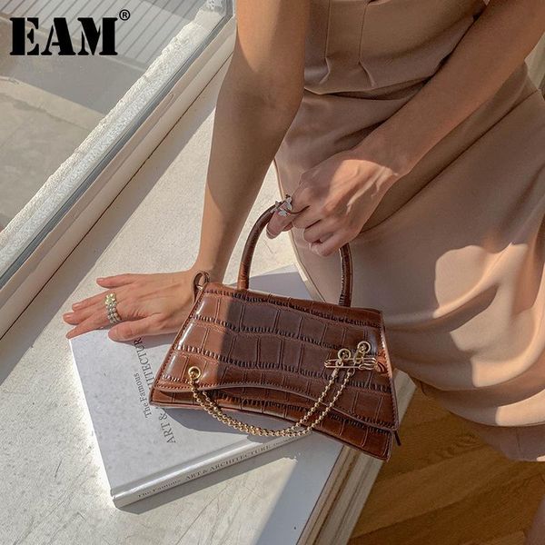 

evening bags [eam] women luxury handbag quality pu leather flap personality all-match crossbody shoulder bag fashion tide 2021 18a3721