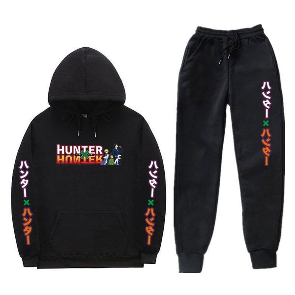 

men's tracksuits japanese anime hoodies +pants suit x men woman pullovers hoodie sweatshirts hoody autumn and winter, Gray