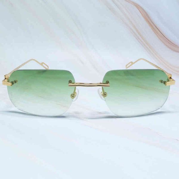 

factory specials aa 2021 trending mens wholesale glasses retro rmliess luxury sun glasses lentes sol l8li, White;black