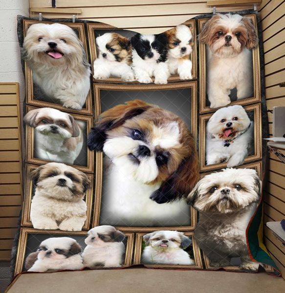 

comforters & sets cute dog quilt 3d high end fashionable kids school adults bed summer cool comfortable drop