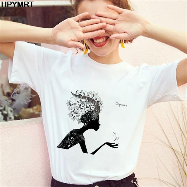 

summer side face print women retro harajuku fashion white clothing