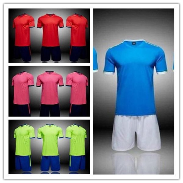 

fashion 11 team blank jerseys sets, custom ,training soccer wears short sleeve running with shorts 016, Black