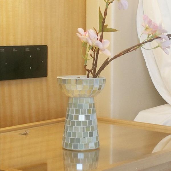 

vases mosaic glass vase for wedding decoration table flower home accessories