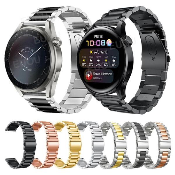 

watch bands metal strap for huawei 3 stainless steel bracelet gt 2 pro gt2 46mm band smartwatch wristband watchband replace accessorie, Black;brown