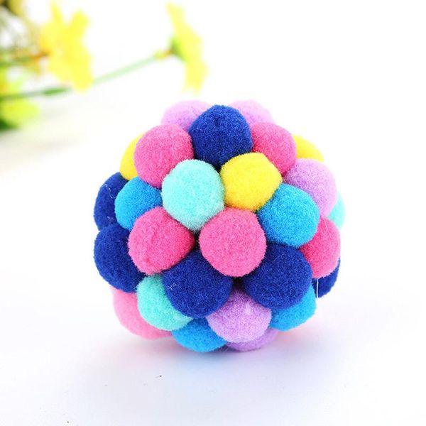 

cat toys toy colorful handmade bells bouncy ball built-in catnip interactive