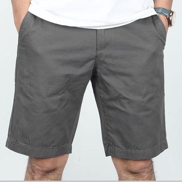 

summer straight shorts men's korean version of micro-elastic cotton five-point casual pants pure color, White;black
