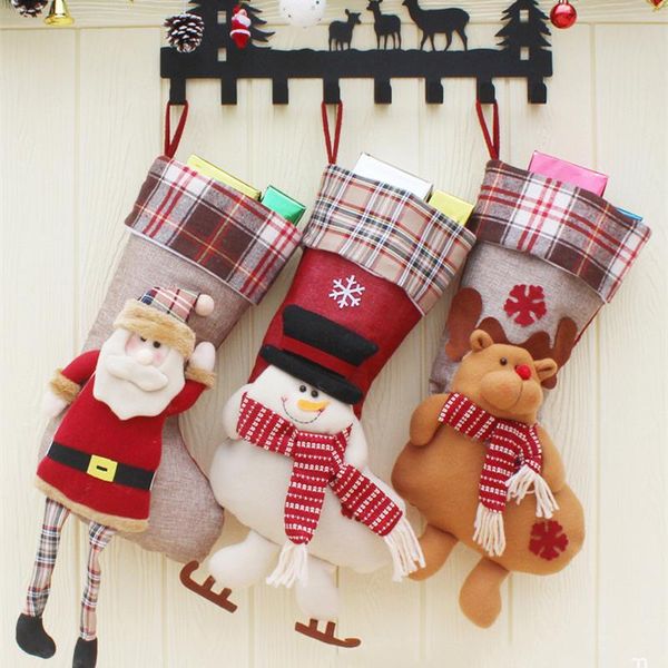 

christmas decorations 3pcs mall window decoration santa claus socks pendant