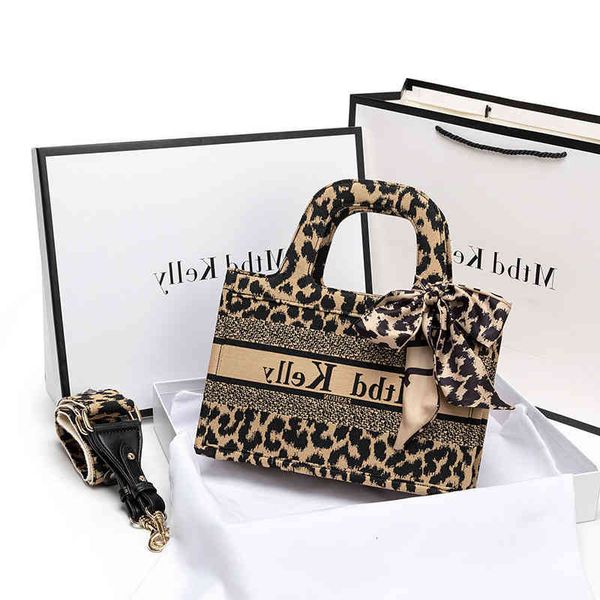 

diana bag female leopard print 2021 new fashion casual embroidery single shoulder messenger women's net red handbag
