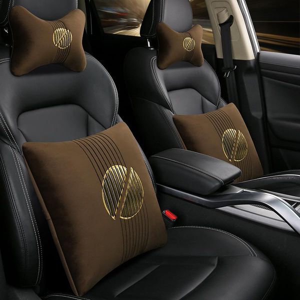 

seat cushions plush car neck pillows headrest breathable vehicular car-styling accessories black gray blue 1pcs