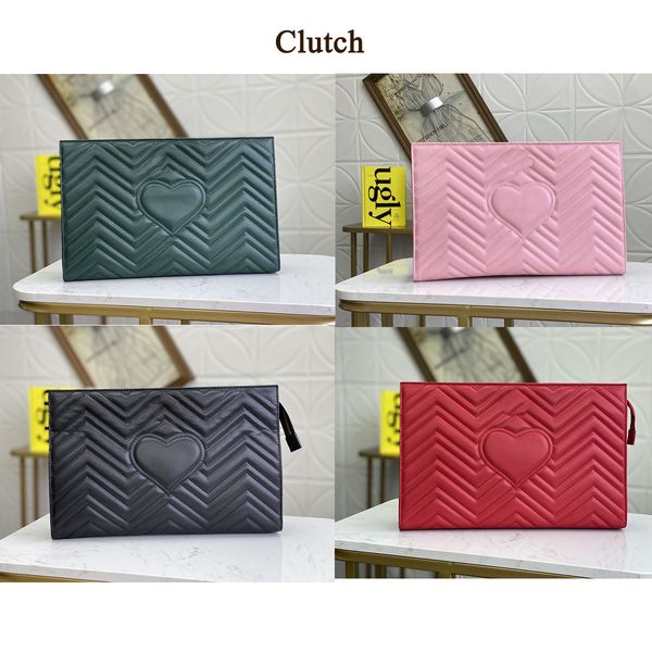 

lady clutch bag classic style love designer handbag shoulder leather bags sewing thread purse