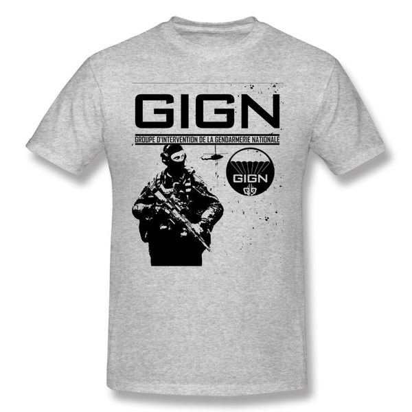 

men's t-shirts gign elite forces national gendarmerie intervention group basic short sleeve t-shirt novelty r342 usa size, White;black