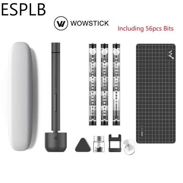 

wowstick 1f+ 1f pro mini electric screwdriver 56pcs bits set precision cordless rechargeable magnetic power screw with led light