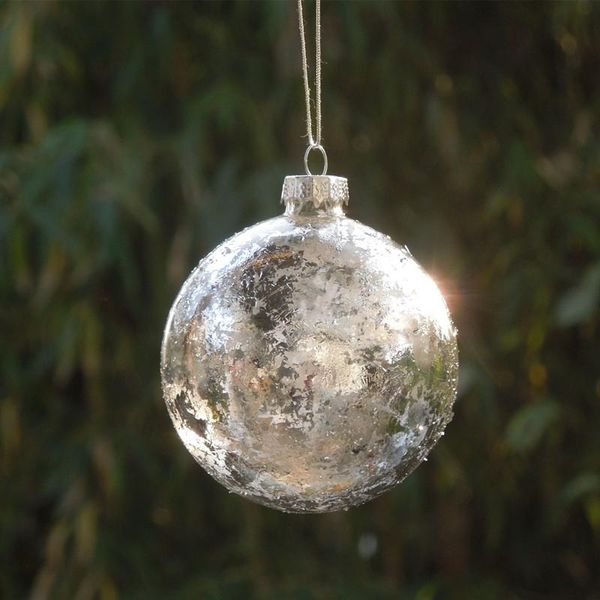 

party decoration 30pcs/pack diameter=6cm mini size glass ball christmas tree hanger silver gold sheet globe home hanging pendant