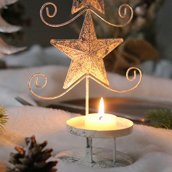 

candle holders fashion christmas holder el bar restaurant family party wrought iron star candlestick decorations