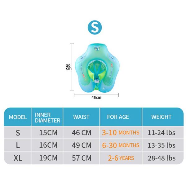 

life vest & buoy kids baby swimming ring anti-flip sunscreen rings water toy for dropship