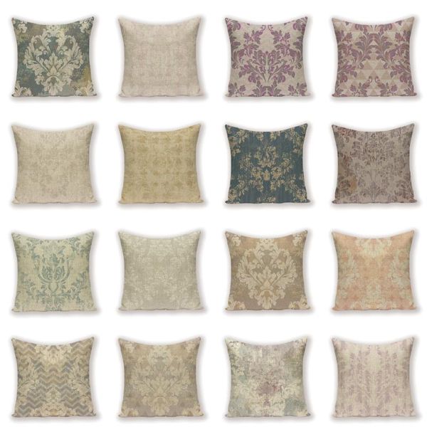 

vintage decorative cushion covers shabby chic flower yellow throw pillow case 45 x cm home decor cushions sofa cases cushion/decorative