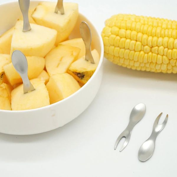 

forks kitchen 21 pcs 304 stainless steel corn tongs fruit salad fork for barbecue sweet holder sign