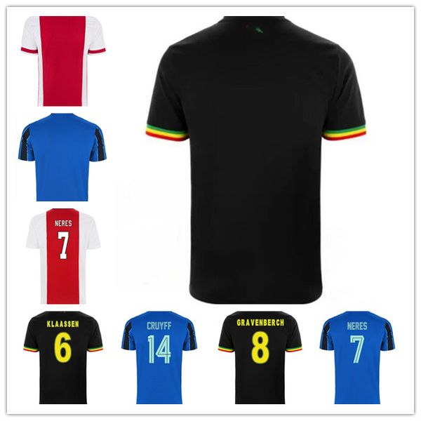 

21 22 concept edition black soccer jersey 2021 2022 promes alvarez tadic neres men kids kit football shirts kudus antony blind third 50th un, Black;yellow