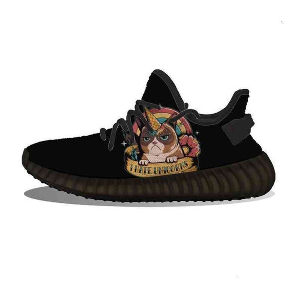 

custom shoes custom i diy hate unicorns - unhappy cat running shoes mh printed mens trainers outdoor sports sneakers