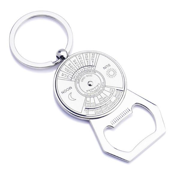 

keychains 2021 opener + car keychain calendar key chain ring high grade logo keyring metal zinc alloy llaveros chaveiro, Silver