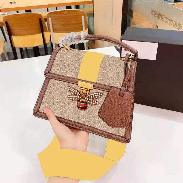 

classic fashion famous brand ladies crossbody shoulder bag leather material letter pattern handbag with original box dust bags