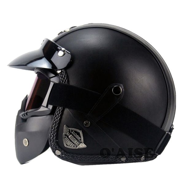

3/4 motor helmet with colorful lens face visor tk54