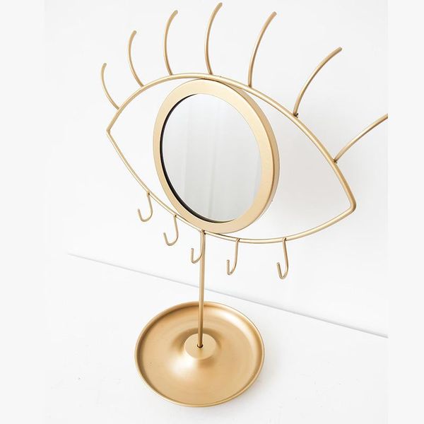 

mirrors eye shaped design iron art desk makeup mirror girls bedroom deskdecorative for women mj1205